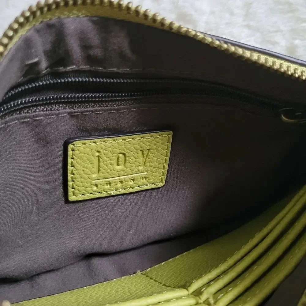 Joy Susan Chartreuse Wristlet/Crossbody - NW